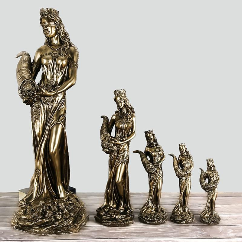 Estátua da Deusa da Riqueza em Resina - Ornamento para Casa e Escritório A2