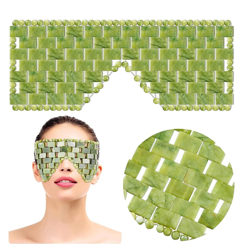 Máscara de Olhos de Jade Natural para Relaxamento e Sono