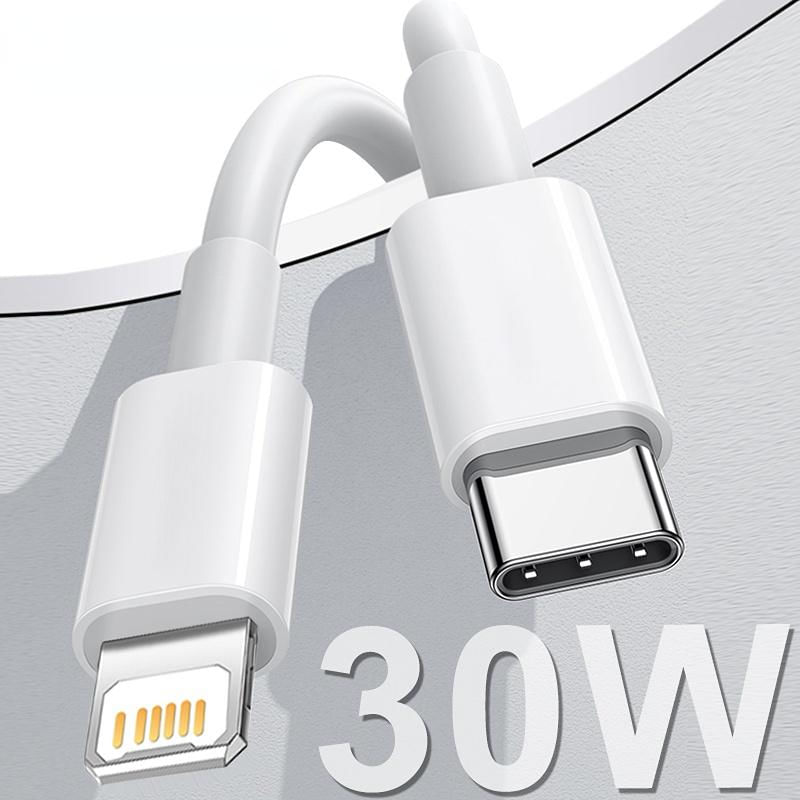 Cabo USB-C de 30W para iPhone 14 13 Pro Max com carregamento rápido