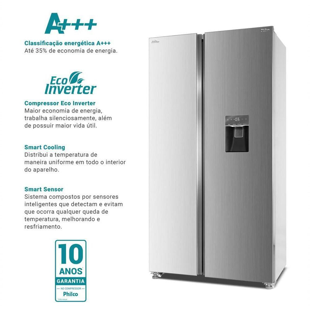 Refrigerador/Geladeira Side By Side Philco PRF535ID 434L 127V