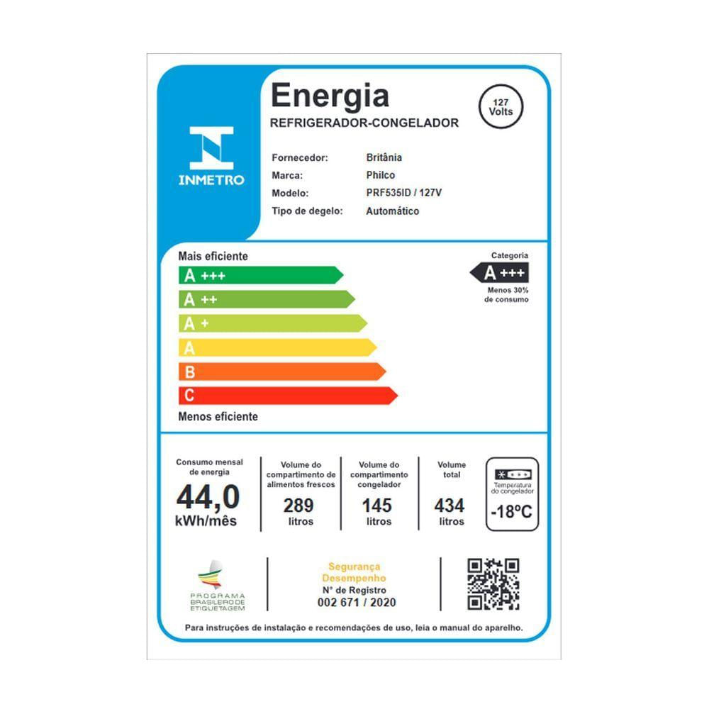 Refrigerador/Geladeira Side By Side Philco PRF535ID 434L 127V