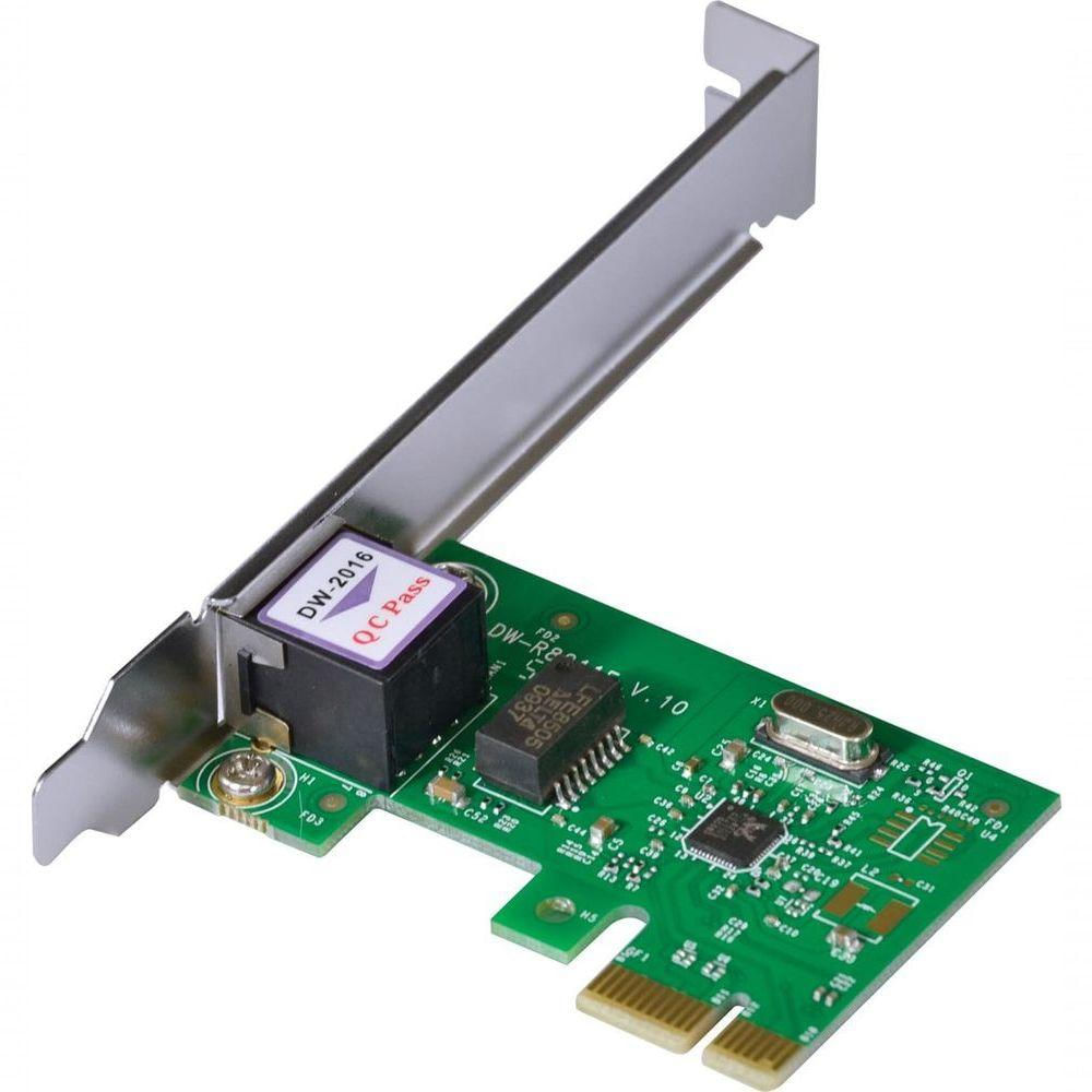 Placa De Rede 10-100-1000 Pci-e Prv1000e Com Suporte Low Profile