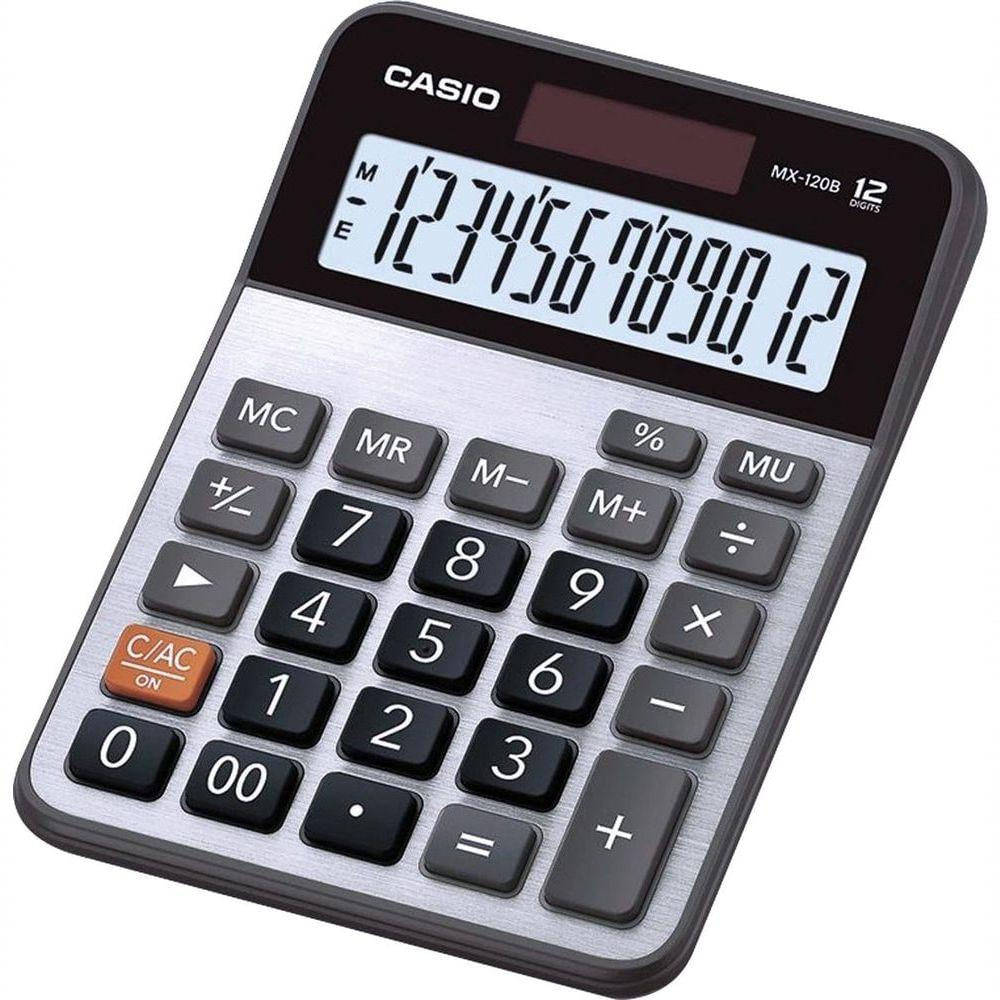 Calculadora De Mesa 12 Dígitos Prata - Mx-120b-s4-dc