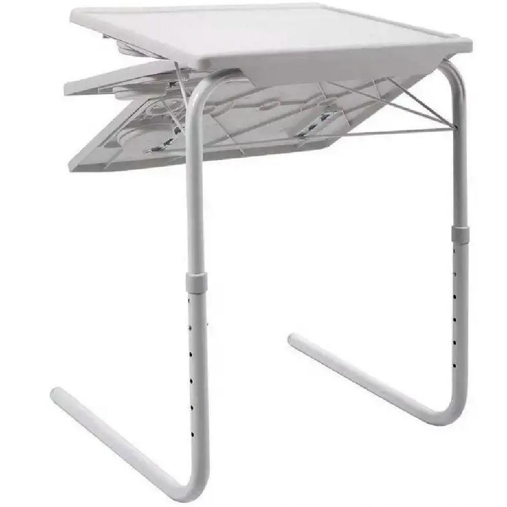 Mesa Dobravel Multiuso Notebook 18 Em 1 Portatil Table Mate Para Sala Cozinha Cama Sofa Infantil Adulto Branca