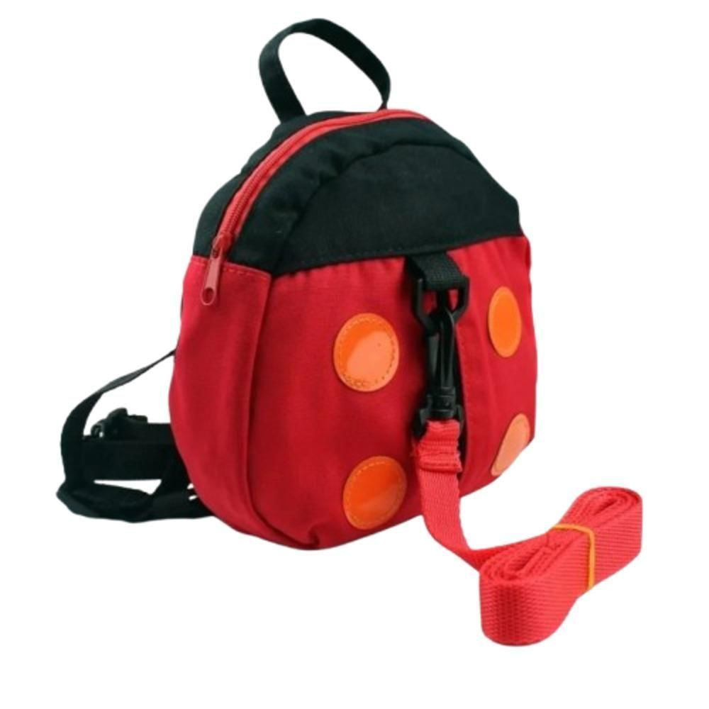 Mochila Infantil Joaninha Bebe Com Guia De Seguranca