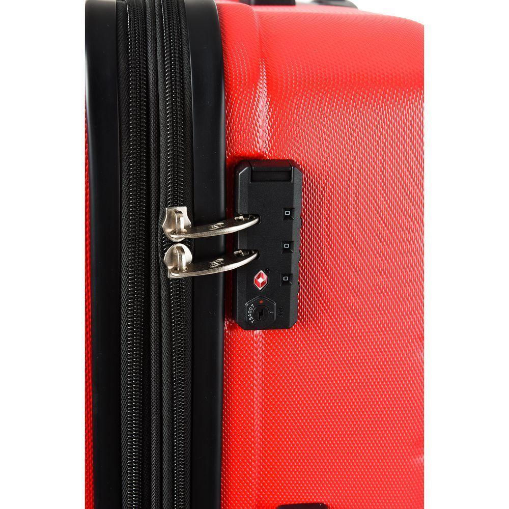 Mala De Viagem Grande Exp Abs American Tourister By Samsonite Recife Tsa Rodas Duplas 360 Vermelho G