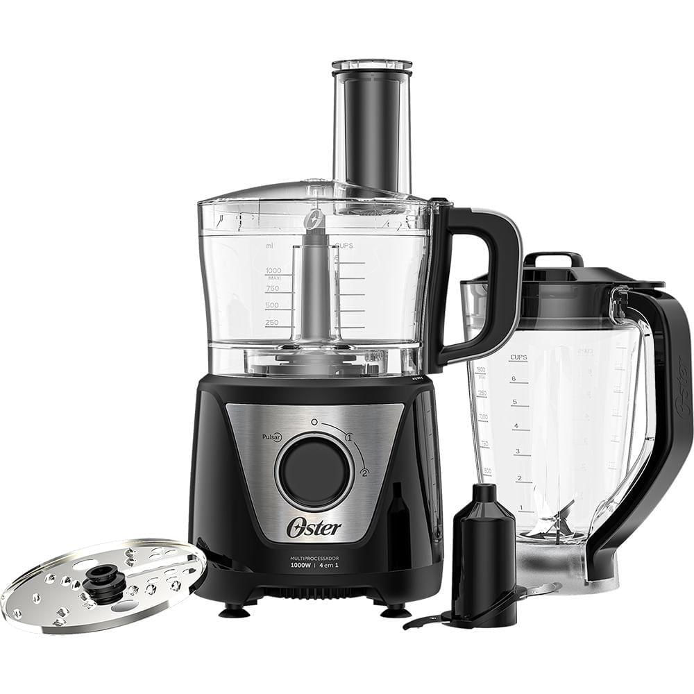 Multiprocessador De Alimentos Black 4 Em 1 Oster - 127v