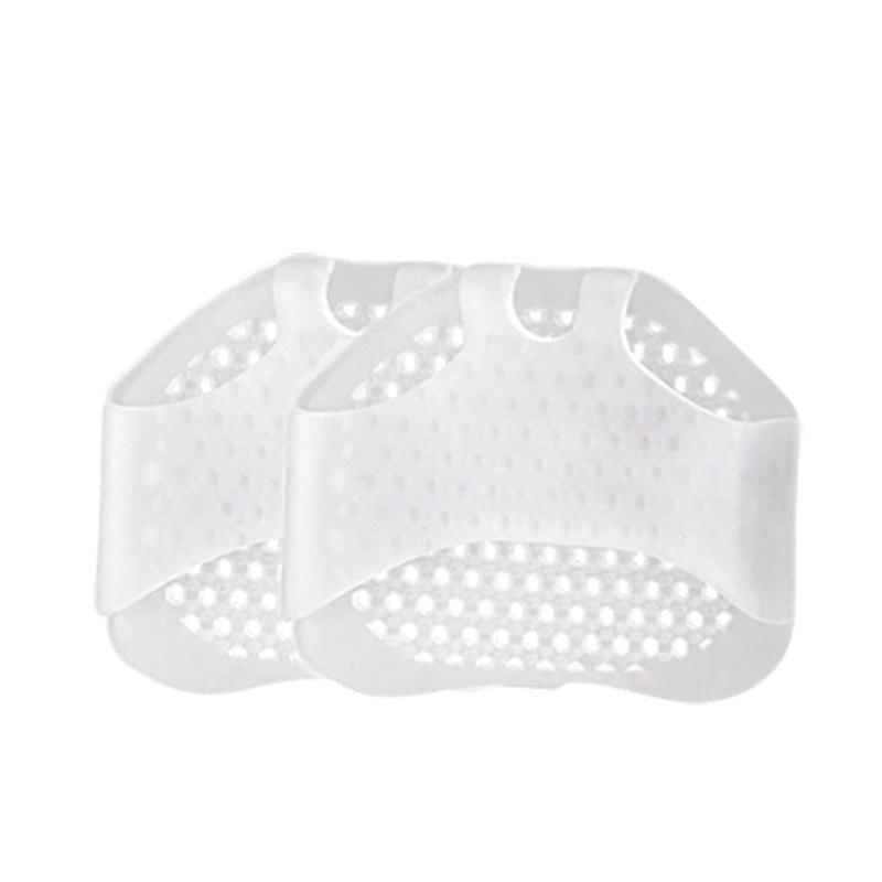 Pads de Silicone para Mulheres em Sapatos de Salto Alto - Almofadas para Alívio da Dor Metatarsal 1 par / branco