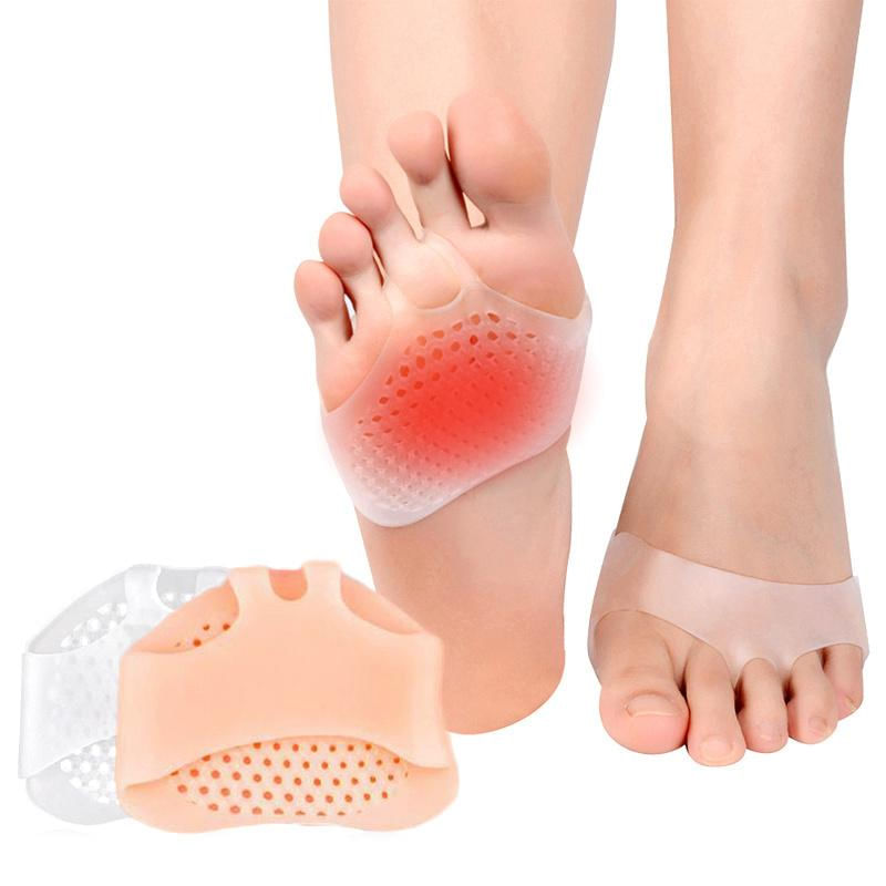 Pads de Silicone para Mulheres em Sapatos de Salto Alto - Almofadas para Alívio da Dor Metatarsal 1 par / branco