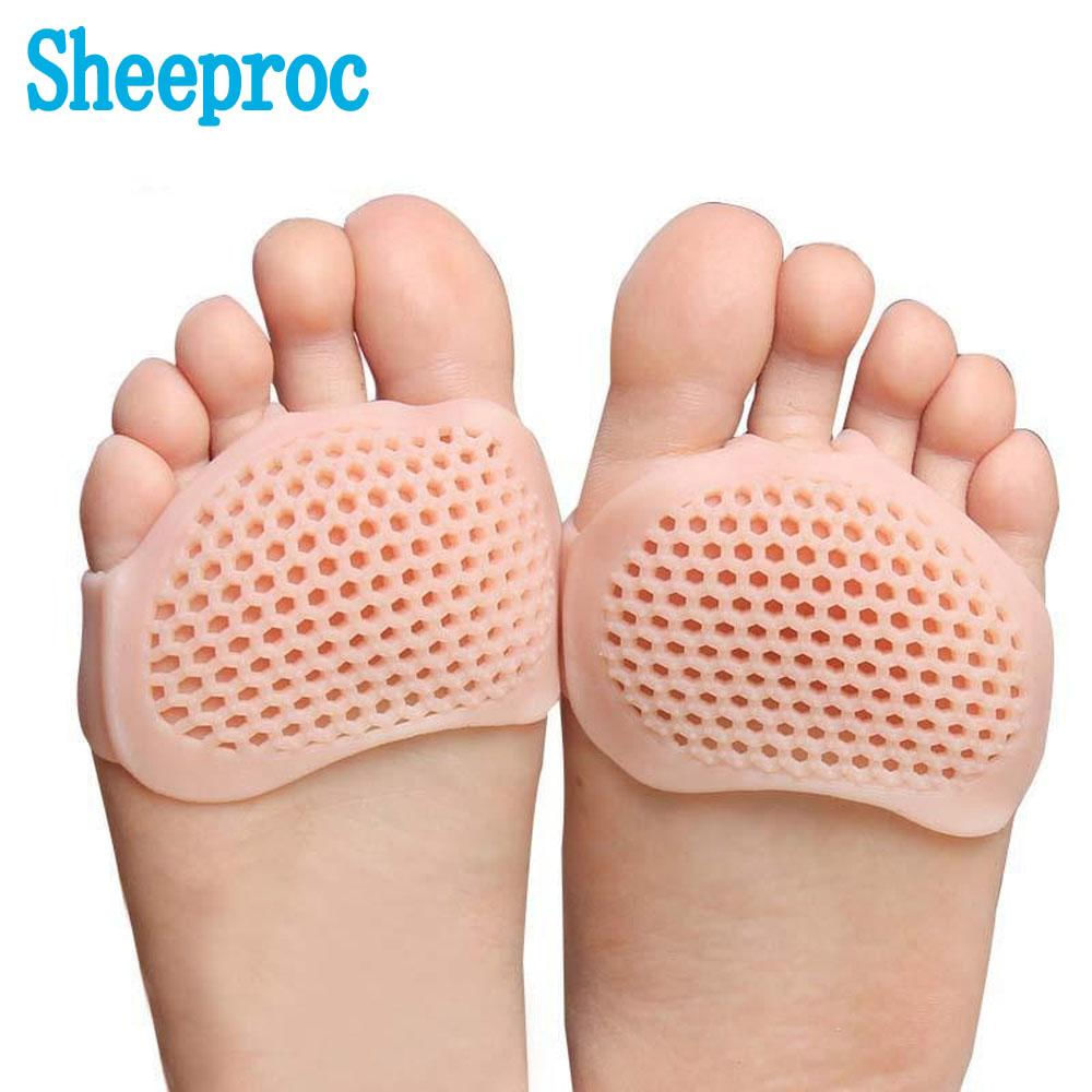 Pads de Silicone para Mulheres em Sapatos de Salto Alto - Almofadas para Alívio da Dor Metatarsal 1 par / branco