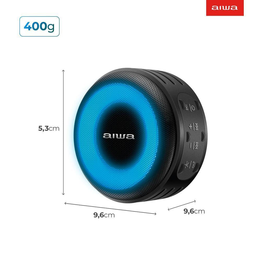 Caixa De Som Speaker Aiwa Bluetooth Luzes Bivolt