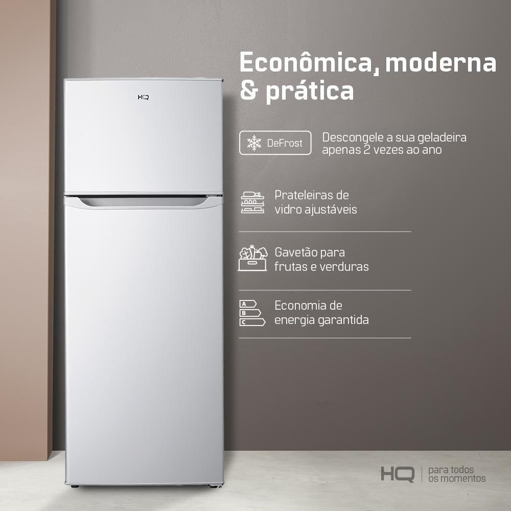 Geladeira Refrigerador HQ Defrost 230 Litros Branco HQ-230RDF 220V