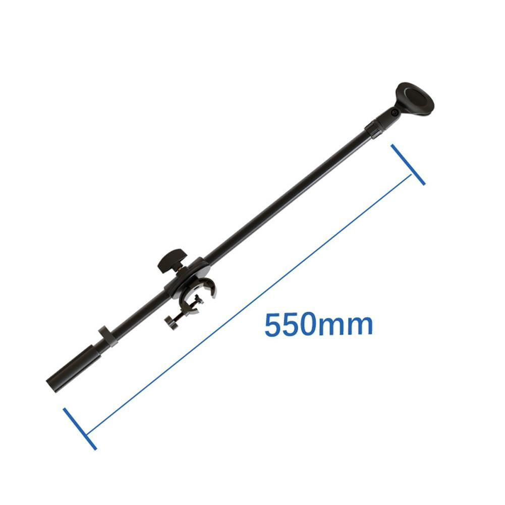 Suporte de Microfone Ajustável para Barras de 60-100mm com Rosca de 3/8 Clipe para Microfone A