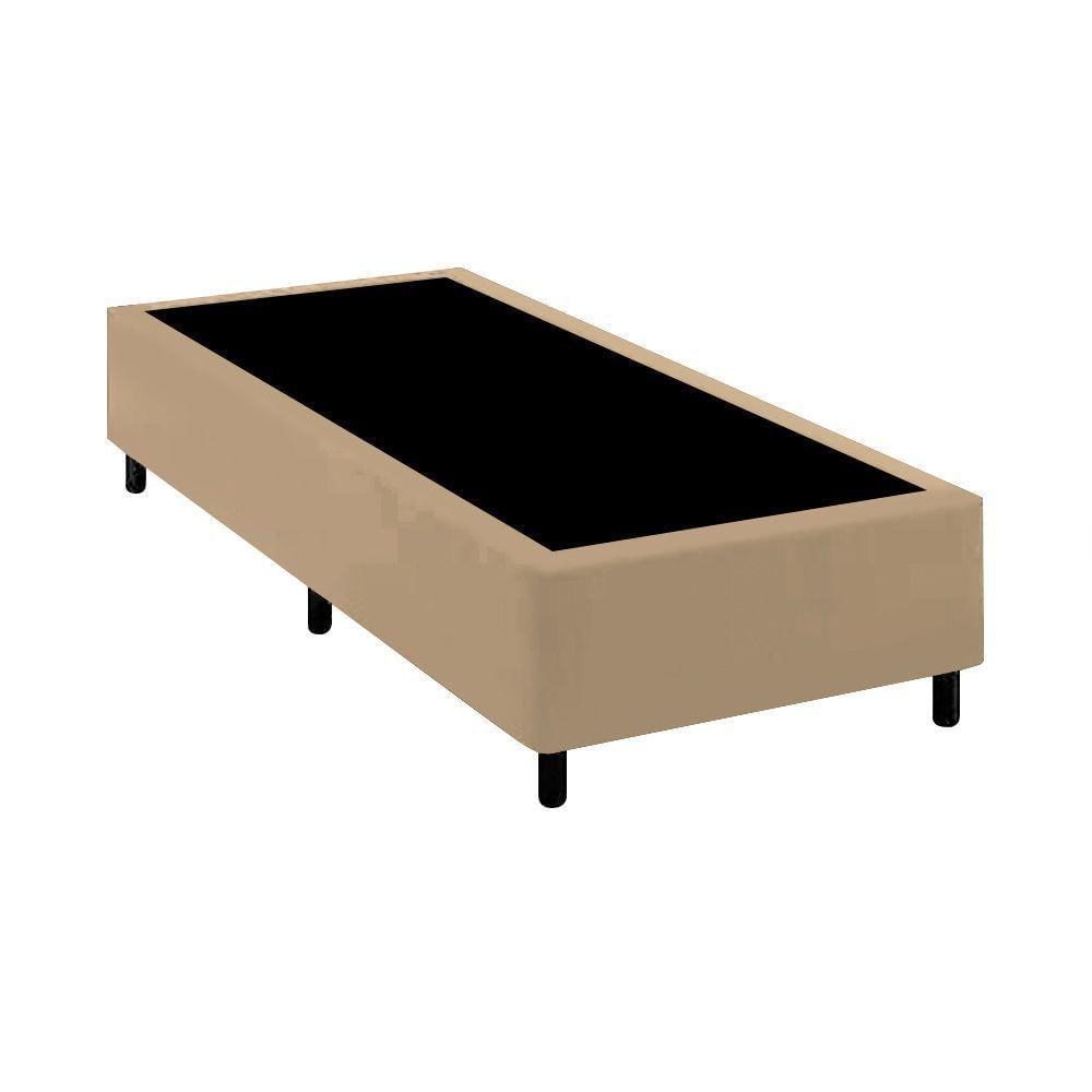 Base Cama Box Premium Solteiro Comum Bege