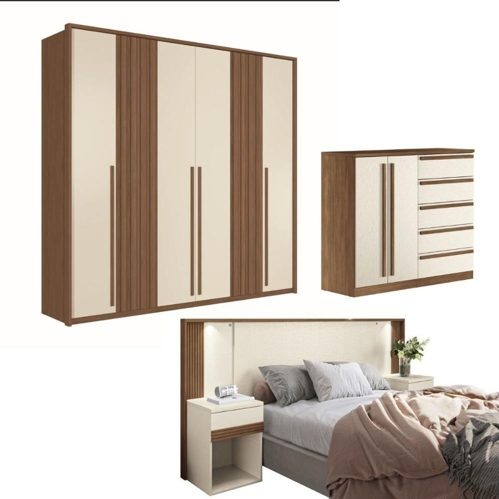 Conjunto Quarto Completo Tokyo Jatoba Areia