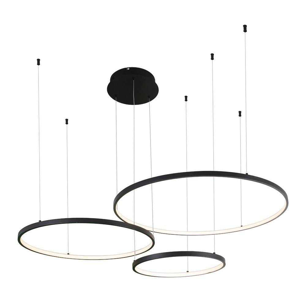 Lustre Pendente Sindora Qd05363 Preto Led Bivolt