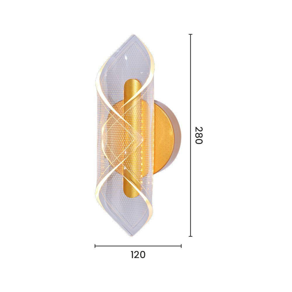 Arandela Sindora Dcb03168 Led Dourada Bivolt