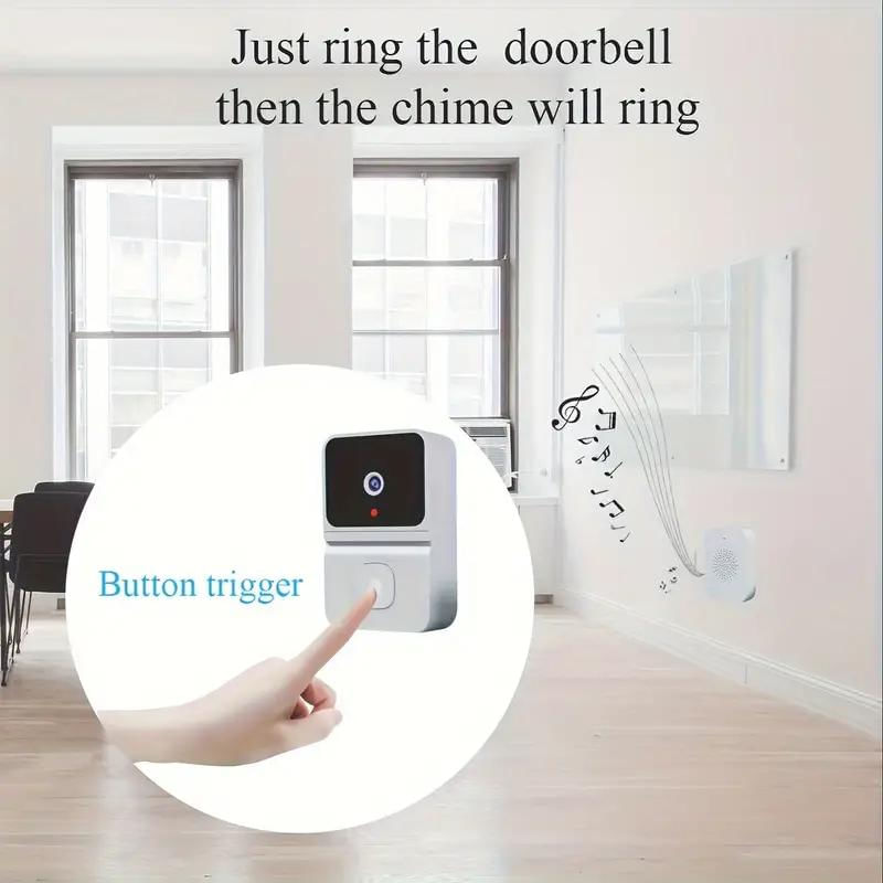 Campainha Sem Fio Inteligente com Vídeo e Intercomunicador branco
