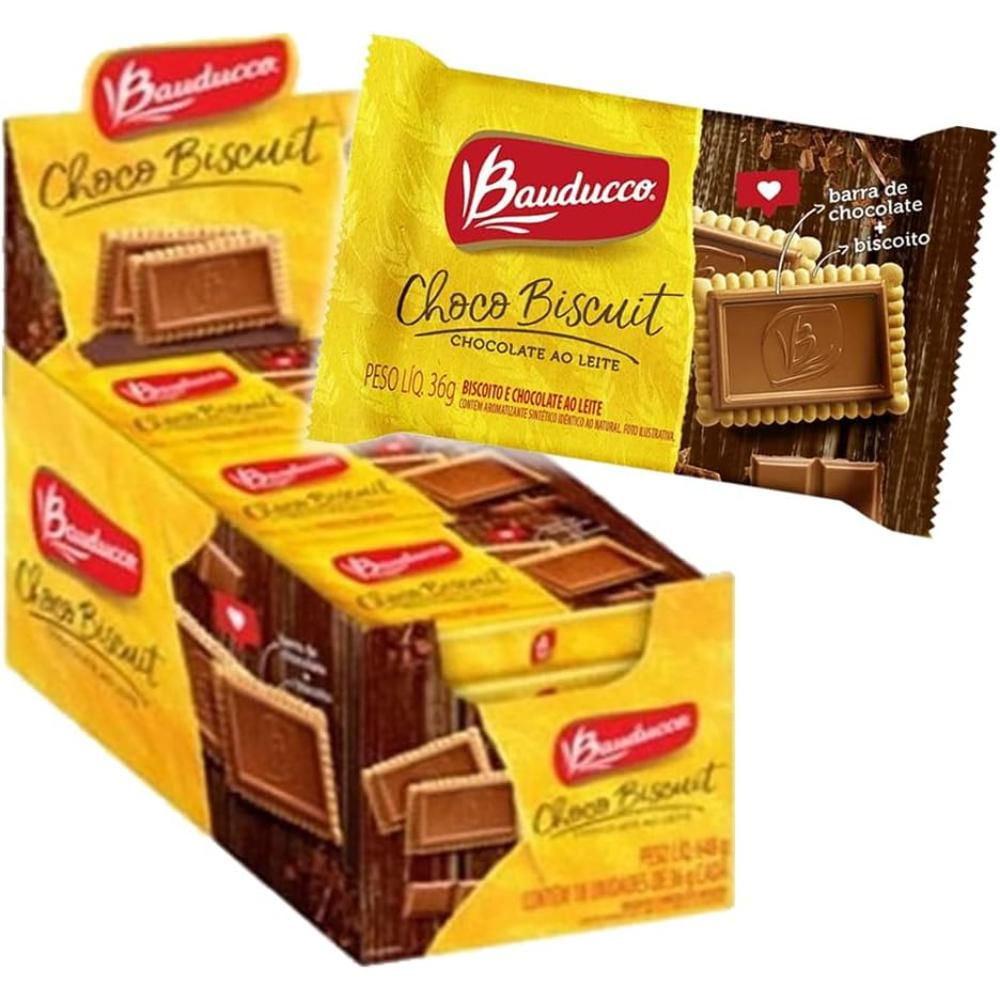 Biscoito Choco Biscuit Chocolate Ao Leite Bauducco Display 18x36g