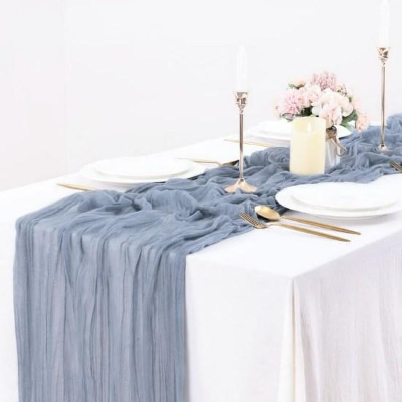 Caminho de Mesa para Casamento Estilo Boho em Gaze Reutilizável