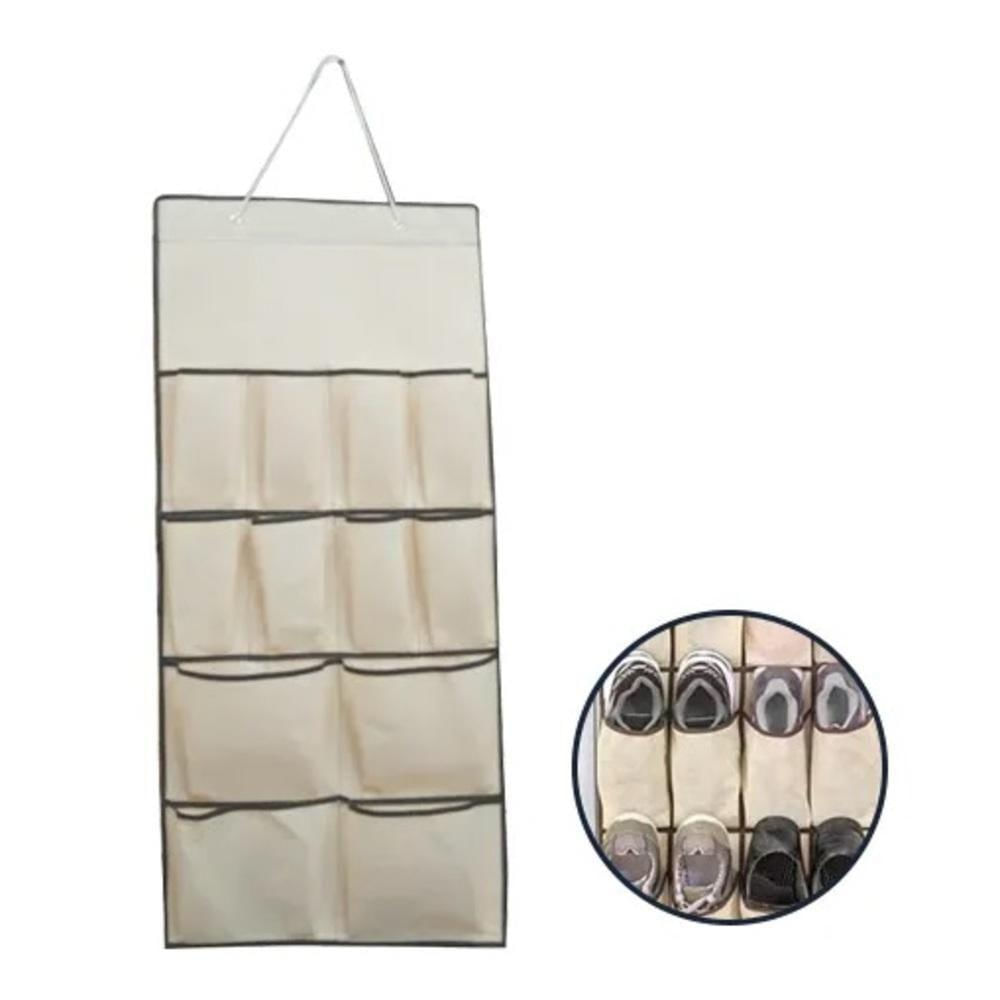 Sapateira Porta Parede Organizador Vertical Sapatos Acessorios Flexivel 12 Nichos Divisorias Grande