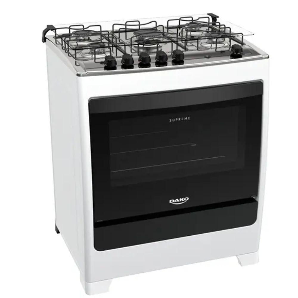 Fogao Supreme 5bcs Mesa Inox 300000565 Dako Branco Bivolt