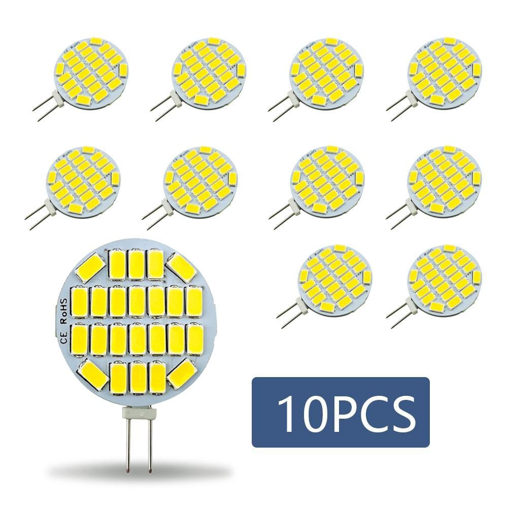 Lâmpada LED G4 ACDC 12V 24V 3W 5730SMD 24leds Sem Flicker Branco Natural 4000K