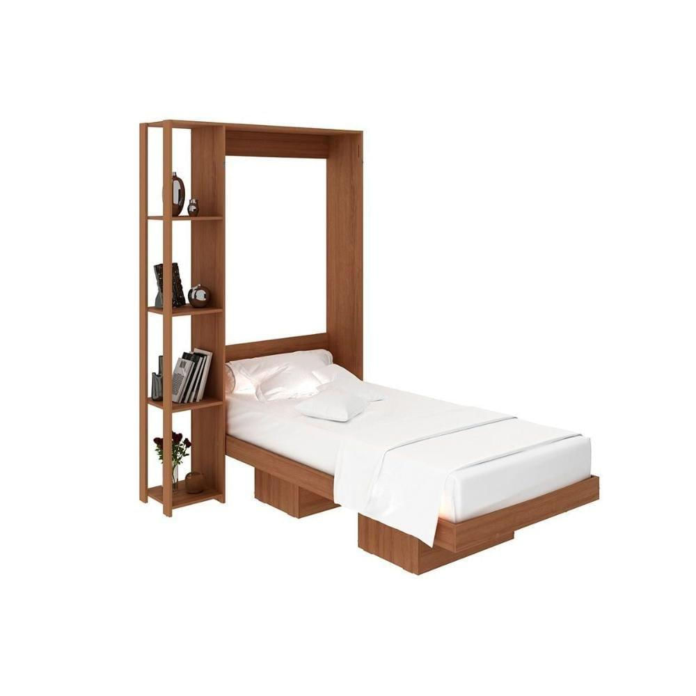 Cama Solteiro Articulada Dobrável Multifuncional Cm8013 Amêndoa - Tecno Mobili