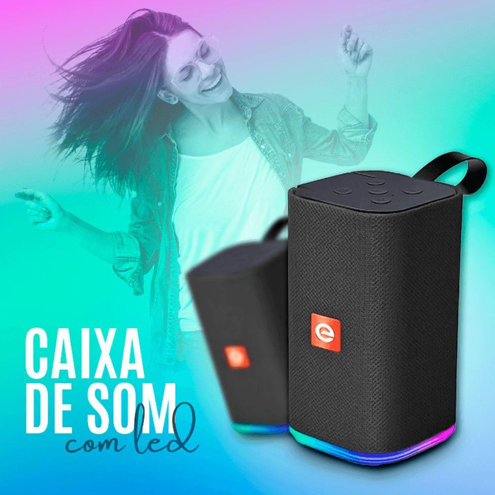 Caixa Som Bluetooth Led Rgb Usb Micro Sd Fm Soundbox