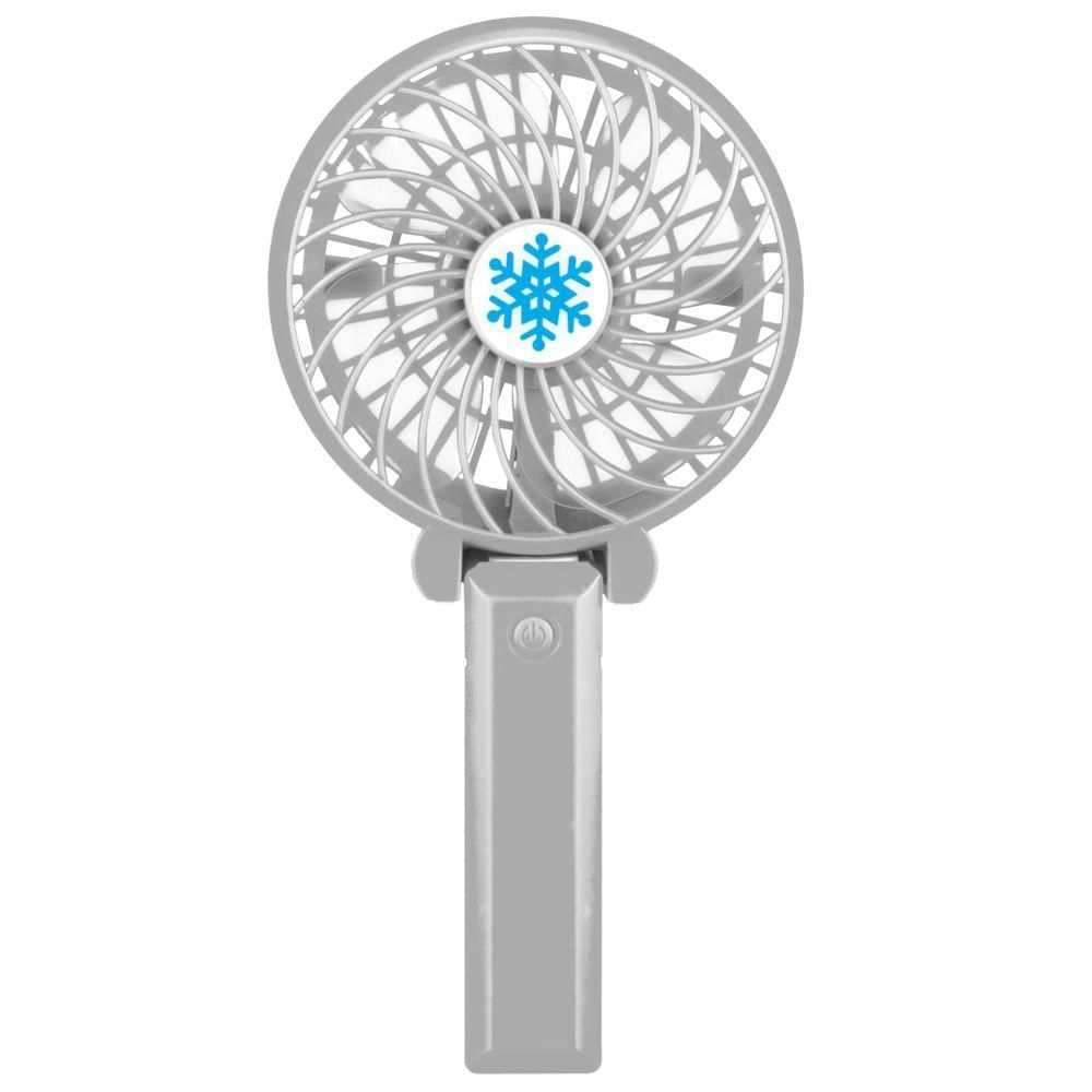 Mini Ventilador De Mesa C/Suporte Usb E Bateria Recarregável Branco
