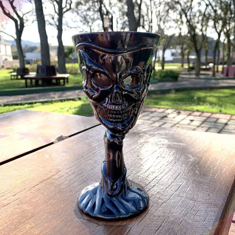 Taça Acrílica Halloween Caveira – Cores Sortidas