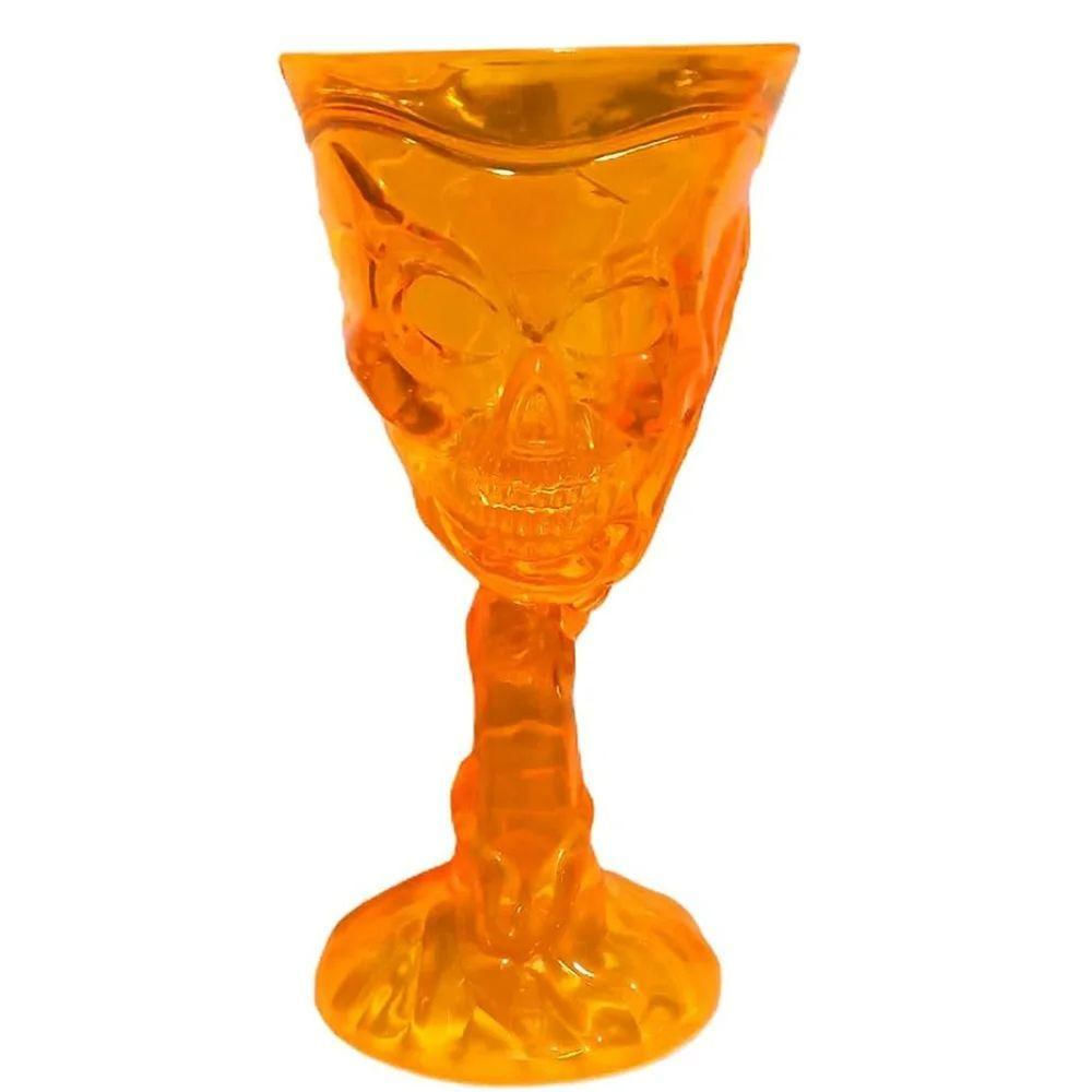 Taça Acrílica Halloween Caveira – Cores Sortidas