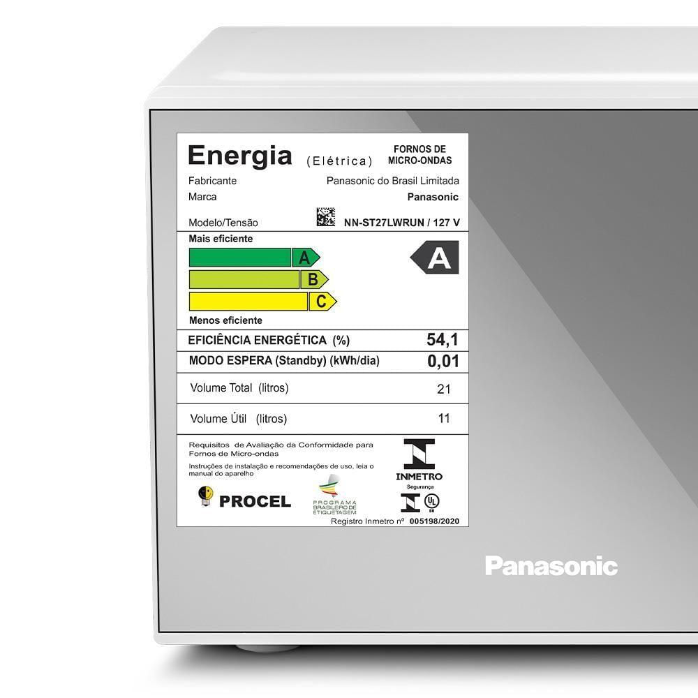 Micro-ondas Panasonic St27l 21 Litros Prata