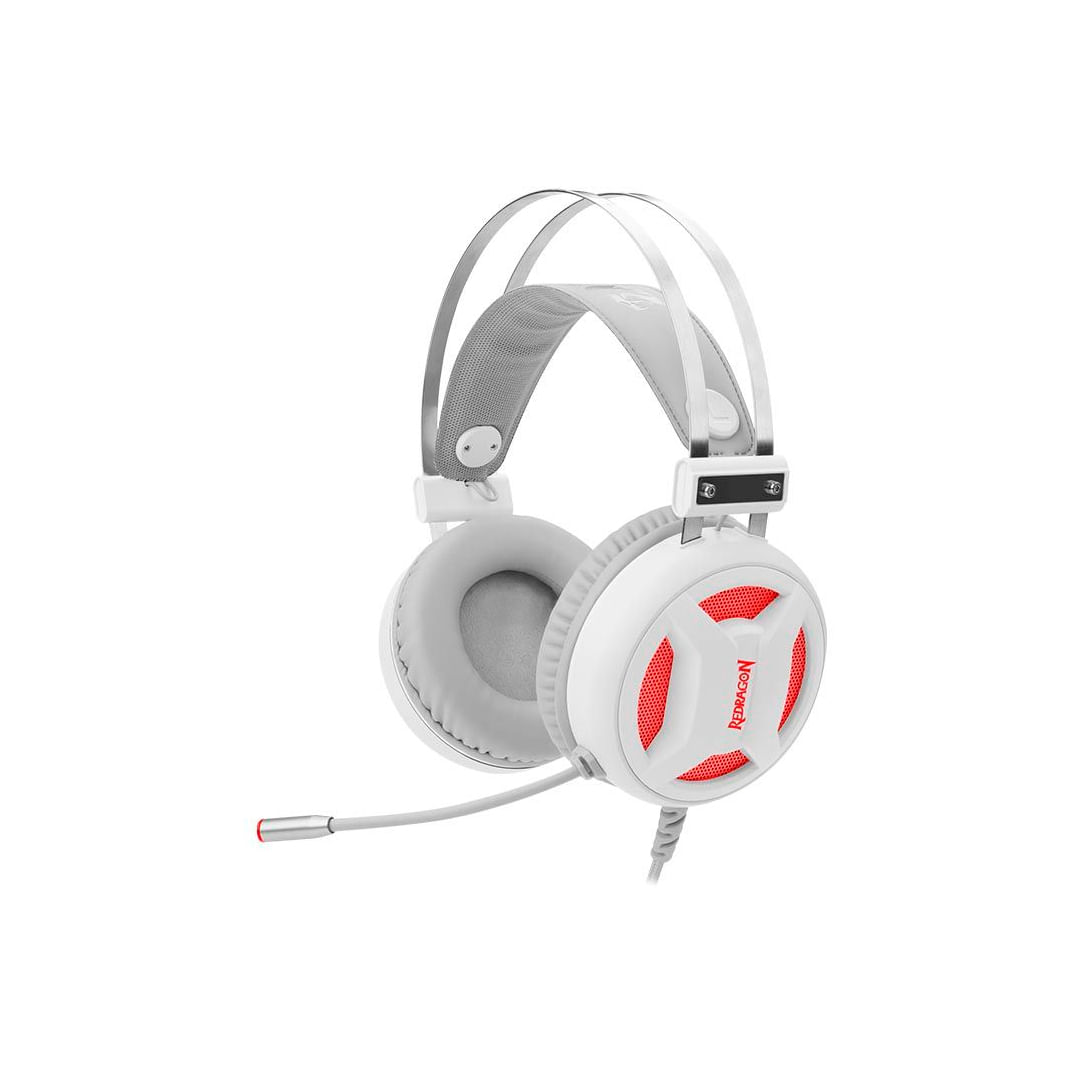 Headset Gamer Minos Lunar White 7.1 USB H210W Redragon