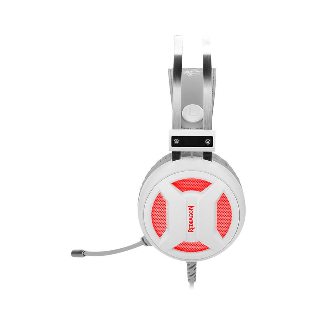 Headset Gamer Minos Lunar White 7.1 USB H210W Redragon