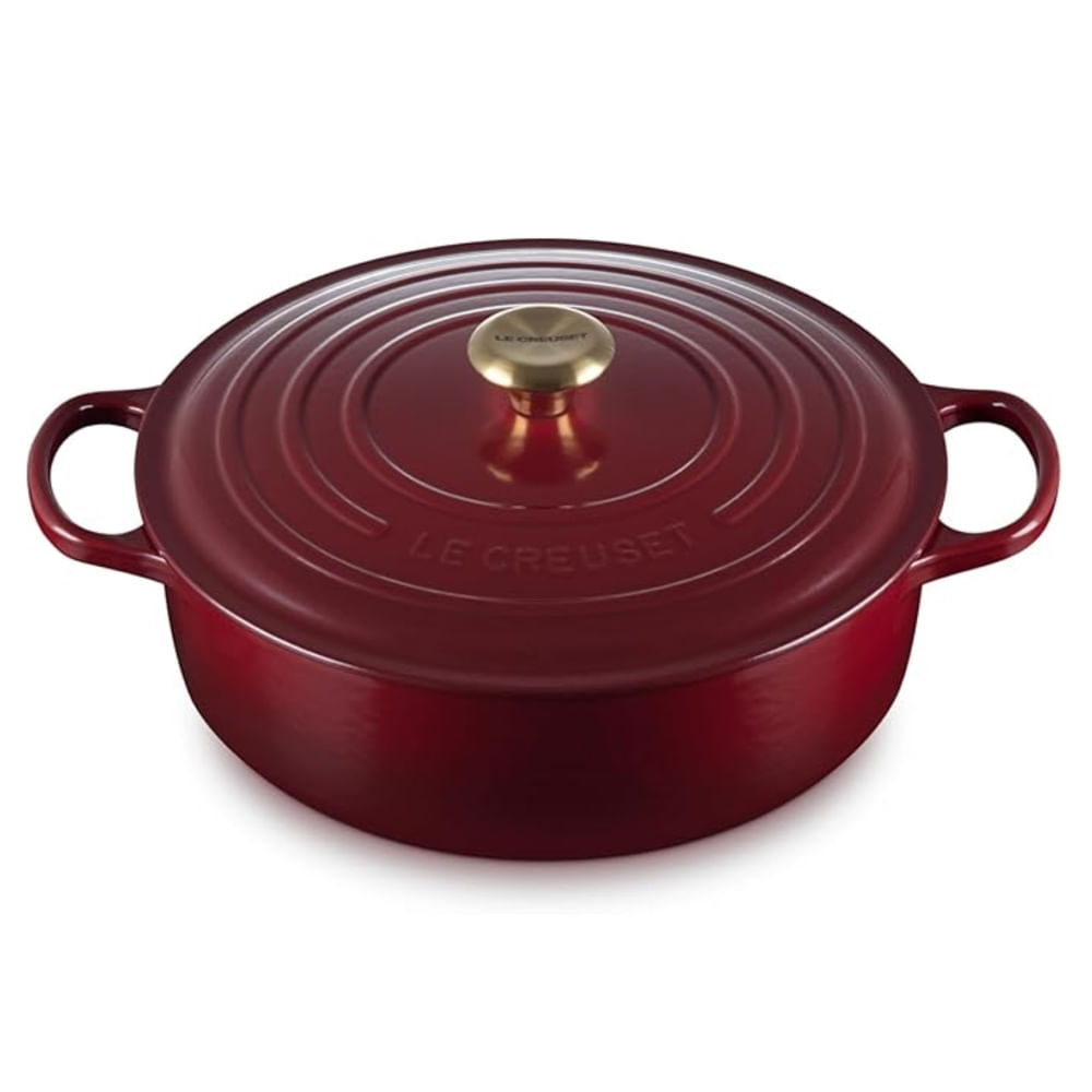 PANELA LE CREUSET RISOTTO SIGNATURE FERRO FUNDIDO 30CM VERMELHO RHONE 21179309494441