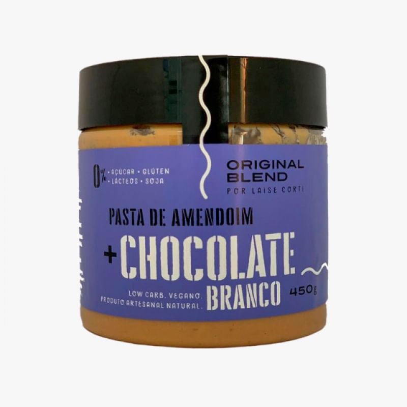 Pasta de Amendoim ao Chocolate Branco Vegano Original Blend 450g