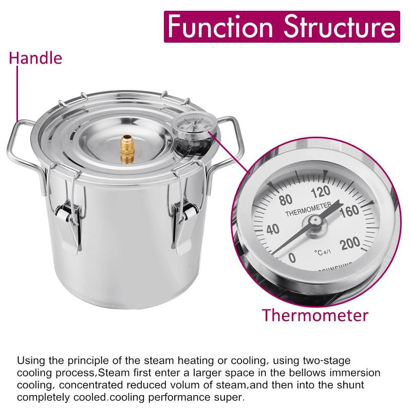 Kit de Destilação de Álcool em Cobre para Casa - 6L