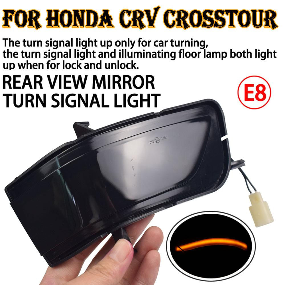 Luz Indicadora de Sinalização LED Dinâmica para Honda CR-V 2007-2011 e Crosstour 2011-2016 amarelo