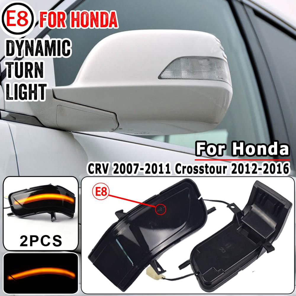 Luz Indicadora de Sinalização LED Dinâmica para Honda CR-V 2007-2011 e Crosstour 2011-2016 amarelo