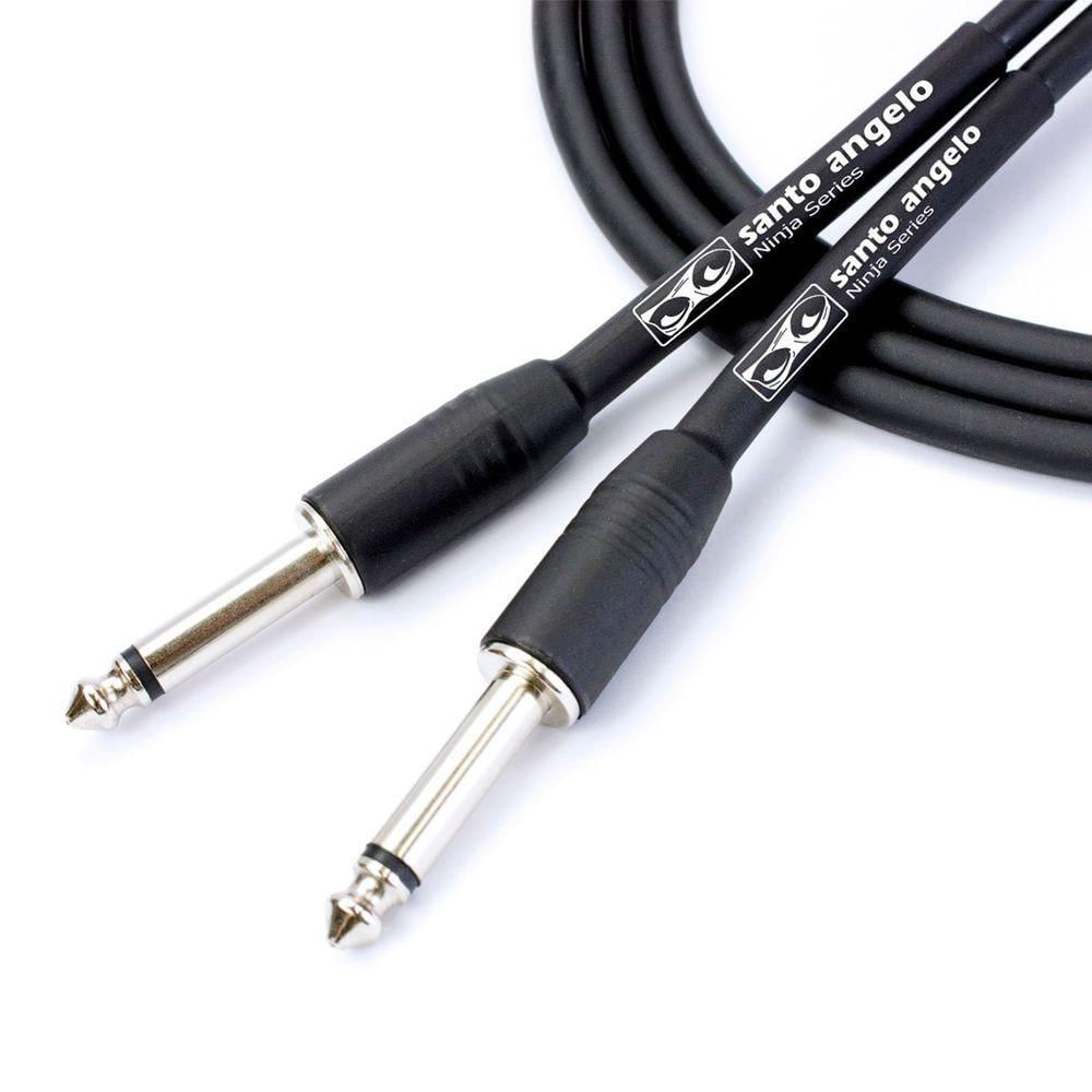 Cabo De Guitarra Ninja Cable 0,20 Mm Conector P10-10 20ft 6,10 Metros Preto