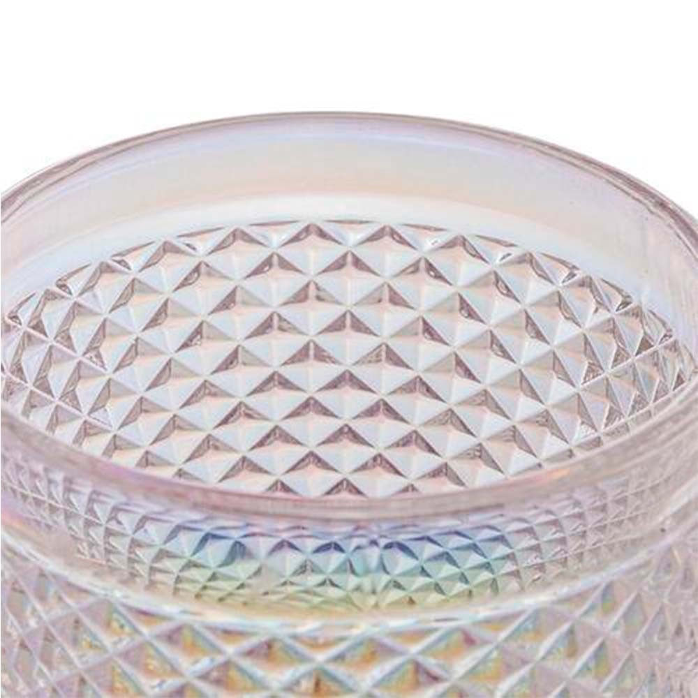 Taça para Água de Vidro Wolff Bico de Jaca Rainbow 300ml - 1 Peça Transparente