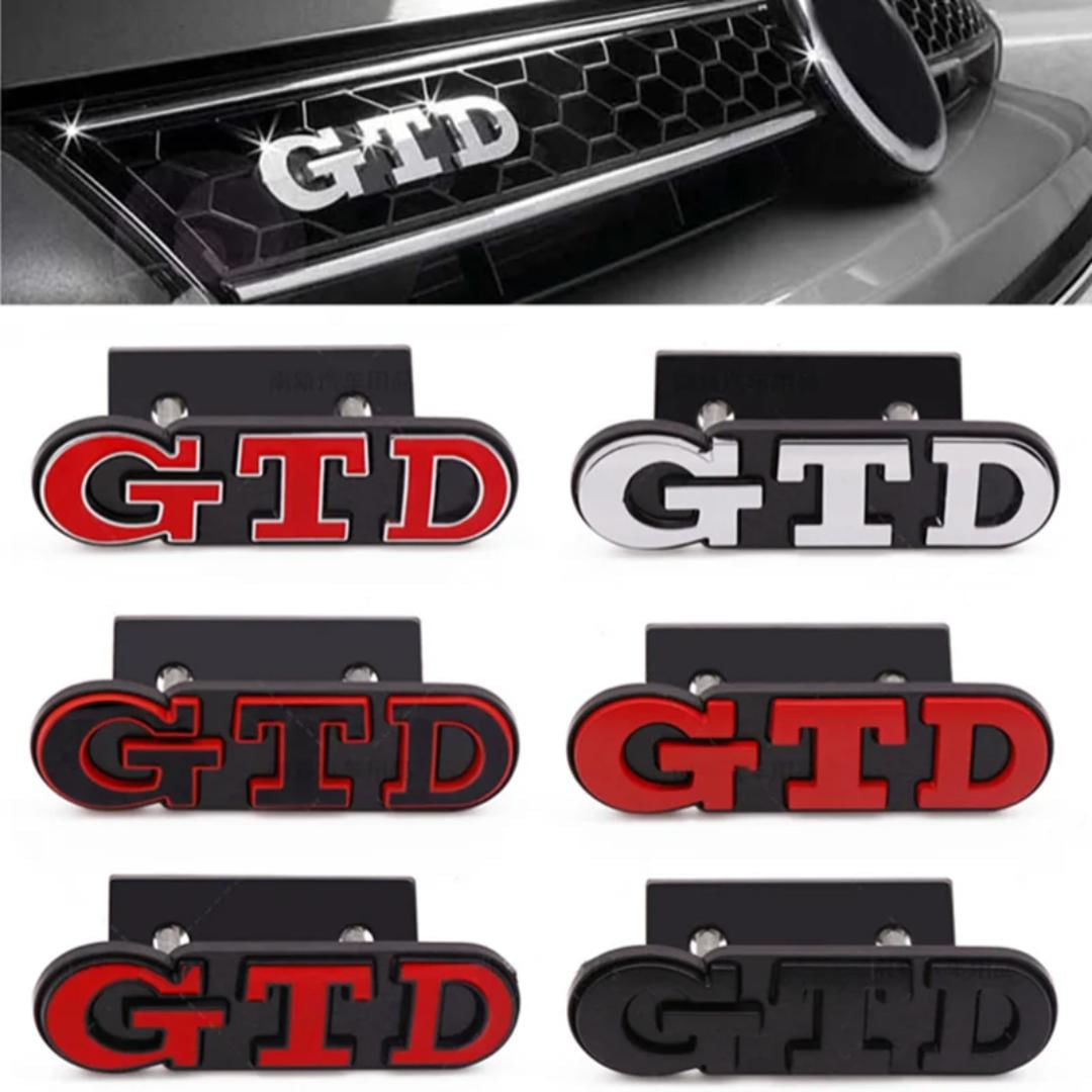 Emblema Traseiro GTD em Metal para Carro Volkswagen Golf
