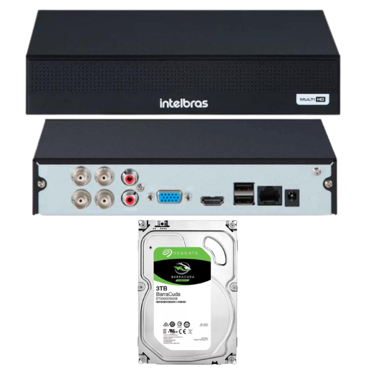 Dvr Gravador Vídeo Intelbras Mhdx 3004-c 4 Canais 3TB