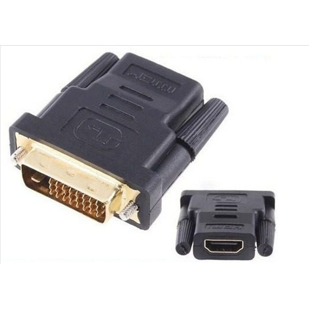 ADAPTADOR CONVERSOR DE HDMI FEMEA PARA DVI-D DUAL LINK 24 + 1 PINOS MACHO FULL HD 2K 4K GOLD