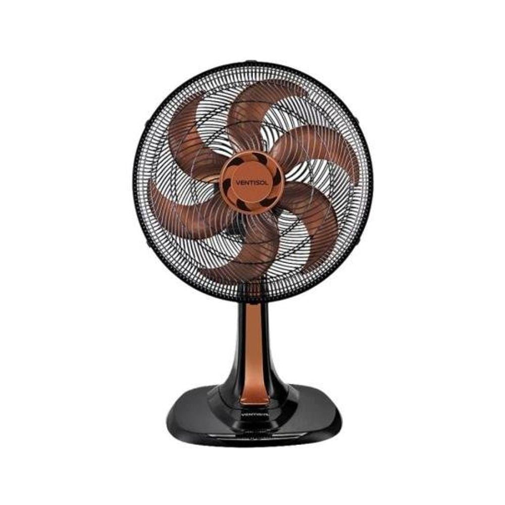 Ventilador De Mesa Ventisol Turbo 6 30cm Bronze 127v