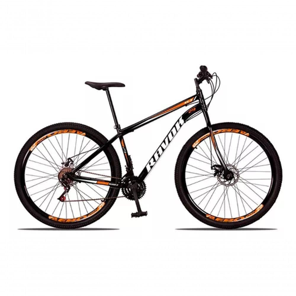 Bicicleta Bike Aço 21 Velocidades Aro 29 Preto/Laranja