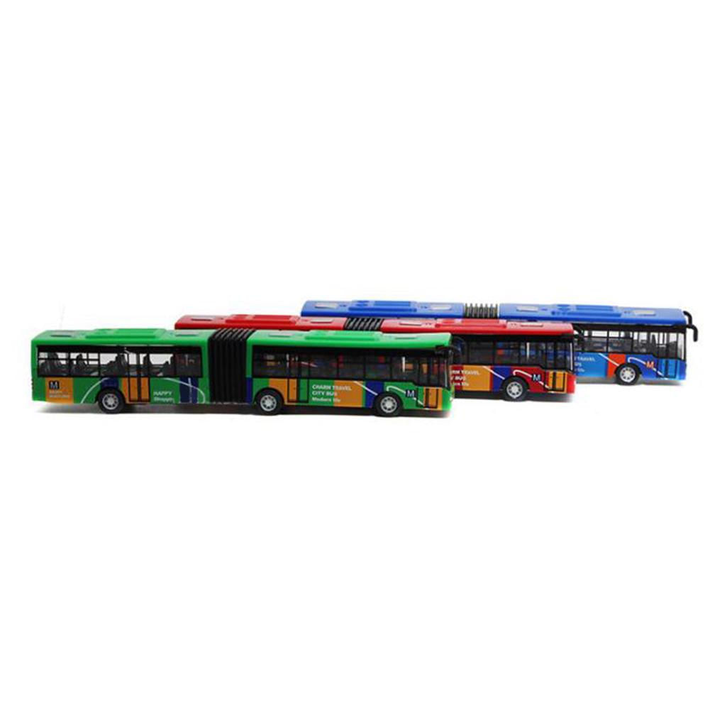 Brinquedo de ônibus de puxar 1:64 18cm para crianças vermelho