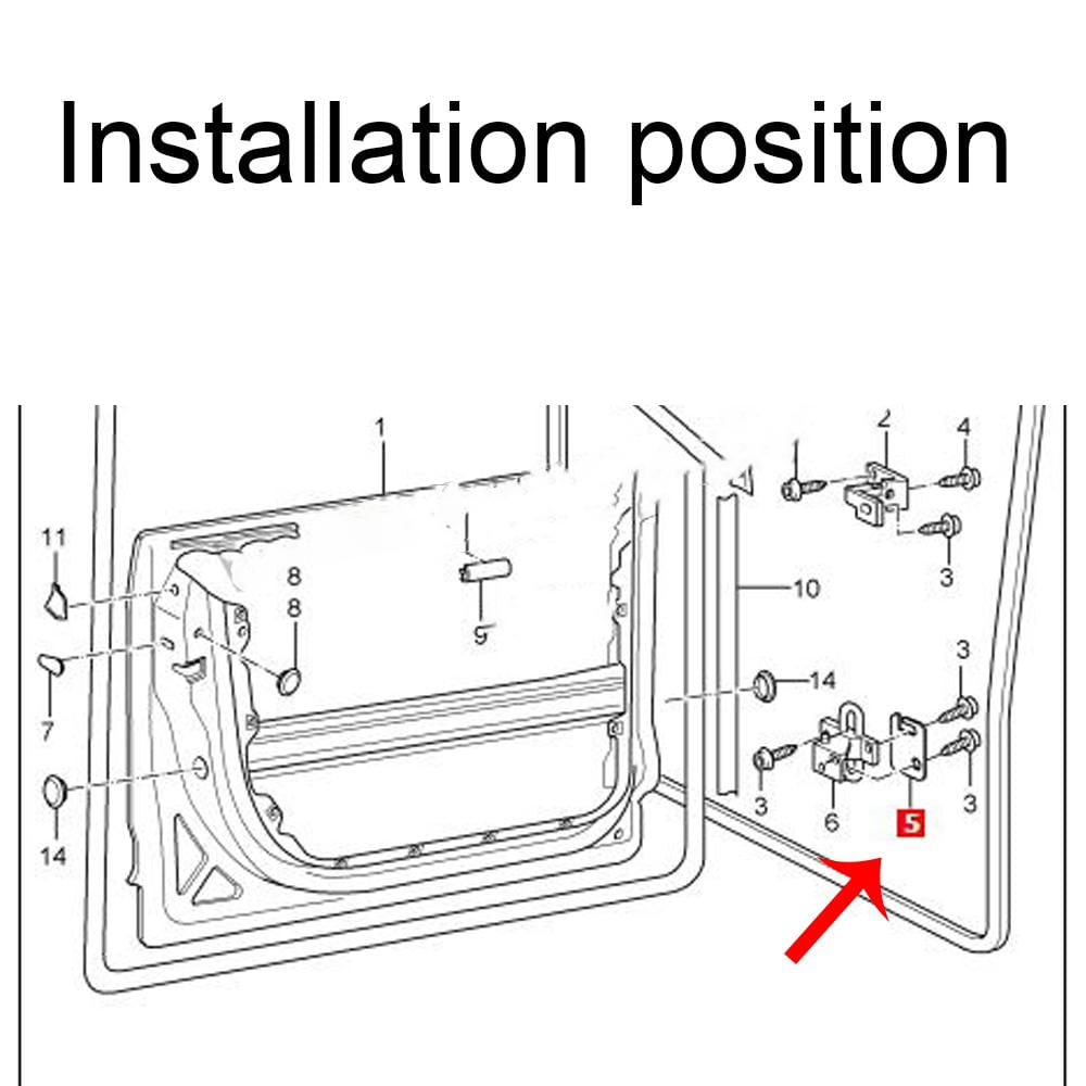 3 Peças de Calço para Dobradiça Inferior da Porta 1.5mm 1mm para VW Golf Bora Jetta