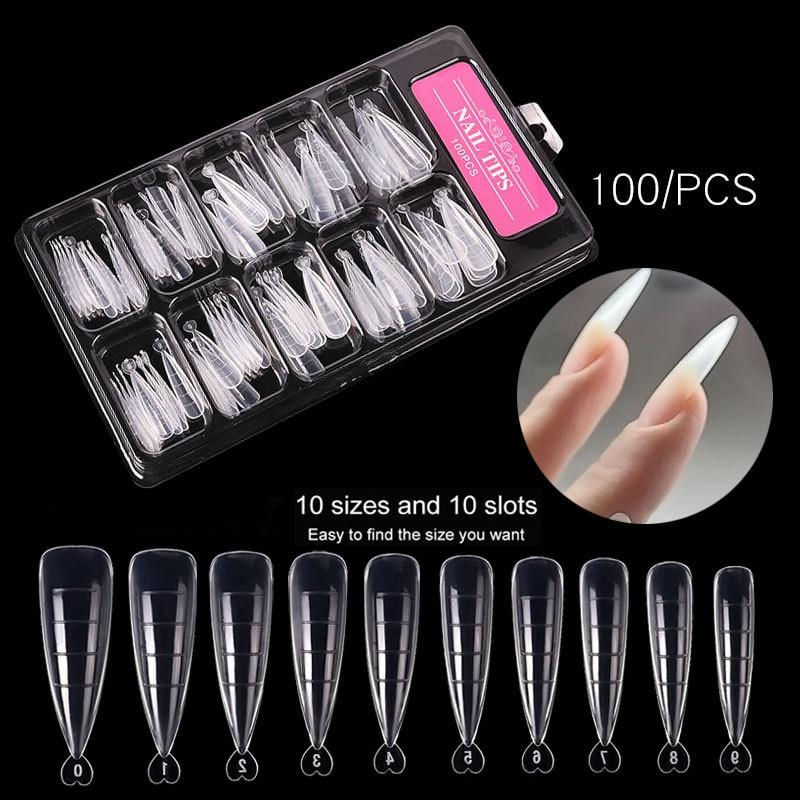 100 Peças Moldes Duais de Gel Rápido para Unhas